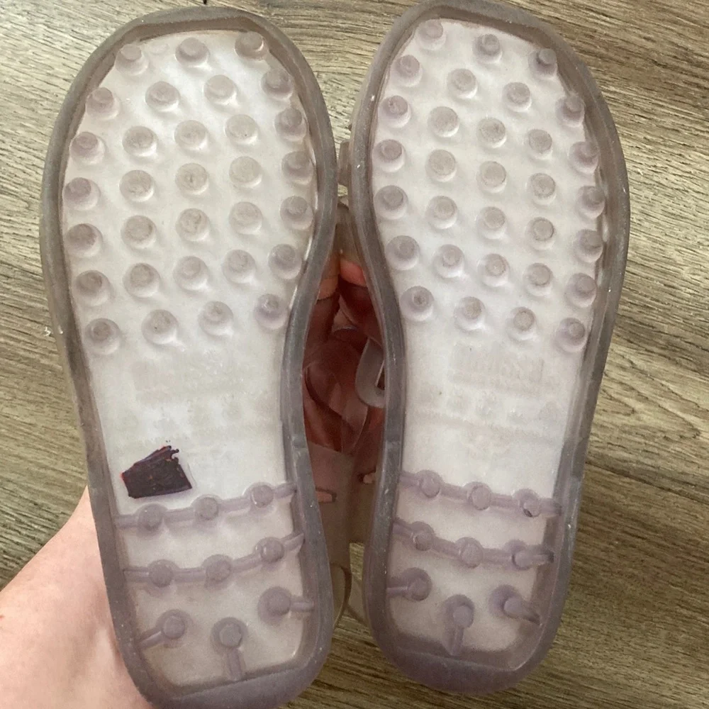 Mini Melissa Unicorn Jelly Sandals - Clear and Rainbow Sz 1